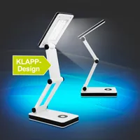 Eaxus® USB LED Schreibtischlampe - Aufklappbar, Edles Design, LED Tischlampe Dimmbar, Weiß