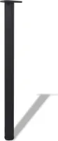 vidaXL 4 höhenverstellbare Tischbeine Schwarz 870 mm