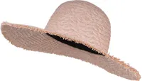 styleBREAKER Damen Strohhut Papierstroh mit luftigem Flechtmuster, breite ausgefranste Krempe, Sonnenhut, Schlapphut 04025033