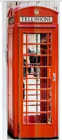 Drzwi harmonijkowe CZERWONA BUDKA 83 cm - druk jednostronny