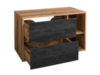 Waschbeckenunterschrank hängend - Naturfarben & Anthrazit - 100 cm - TIKITIKI