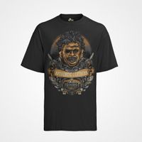 Horror Film The Texas Chainsaw Massacre Bio Baumwolle T-Shirt Herren Oversize Killer Schrei Mörder Rundhals Man Shirt Movie