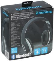 Grundig Kabellos Stereo Kopfhörer Over Ear - Wireless Headphone – Inkl. Mikrofon, Micro USB Kabel, 3,5mm Köpfhorerkabel - Bluetooth – Schwarz
