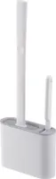 Badaccessoire-Set Toilettenbürste Silikon,WC Bürste Flexibel, mit Schnelltrocknendem Halter,Klobürste Wandmontage mit langem Griff（1 Stück ）