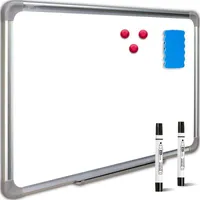 Whiteboard 60x45 cm Magnetisch, Alurahmen Weisswandtafel Memoboard Magnettafel Pinnwand Magnetwand Retoo