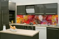 Küchenrückwand Folie Selbstklebend ABSTRAKTE BUNTE TEXTUR 260 x 60 cm - Klebefolie - Dekofolie