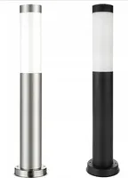 LED Wegeleuchte Rund Silber, Wegelampe, 60cm Sockelleuchte IP44 230V, Q204
