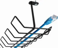 Vodorovný ocelový kabelový kanál KADAX "Morup", kabelový rošt, 73 cm, černý