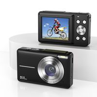 Digitální fotoaparát,Digitální fotoaparát 44MP s automatickým ostřením a 16x digitálním zoomem, kompaktní fotoaparát pro děti/začátečníky (černý)