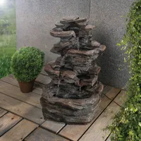 esotec Solar Wasserfall-Dekobrunnen Rock Fountain Wasserspiel wetterfest 101313