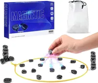 Magnetisches Schachset pädagogisches Schachsp,Tragbares Brettspiel für 1-4 Spiel