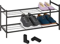 relaxdays Metall Schuhregal stapelbar