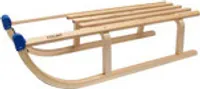 Schlitten Rodel Schlitten Holz DAVOS 90 cm Buchenholz Schnee