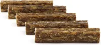 DOGBOSS 100% Natur Kauriegel, Hundeleckerli, gesunder Hundesnack, Rinderhaut mit Ente & Apfel, 5 Stück 12 cm