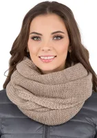 Vivisence Loop Damen für Winter Einheitsgröße - Warm Schal Frauen Klassisch winterschal Gemütlich für herbst Schlauchschal XXL Halsbedeckung - Beige