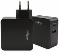 ANSMANN 2-Port USB Charger 60W - USB C mit Quick Charge 3.0 & Power Delivery