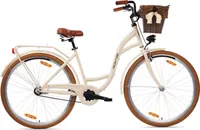 Goetze Style 28 Zoll Damen Citybike, 1-Gang Rücktrittbremse, Tiefeinstieg, Komfortfahrrad mit Korb