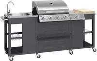 Cattara Garten Küche mit Erdgas Grill VICENZA 2m x 0,6m