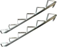 Schodiskové zábradlie Drevené schodiskové zábradlie Schodiskový rám 6 stupňov Výška 110 cm Pozinkované