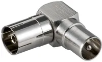 Adapter kąta koncentrycznego: gniazdo koncentryczne > wtyczka koncentryczna 90°
