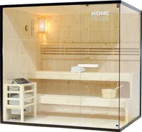 HOME DELUXE - Traditionelle Sauna - Shadow XL - 200 x 150 x 190 cm - für 5 Personen - hochwertiges Fichtenholz, inkl. Saunaofen, Saunazubehör I Dampfsauna Aufgusssauna Finnische SaunaSauna
