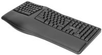 DIGITUS Ergonomische Tastatur kabellos schwarz