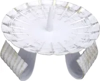 Kerzenleuchter Ø10cm Eisen Dreifußleuchter mit Dorn Altarleuchter Weiss/Gold