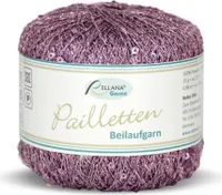 Rellana Pailletten Beilaufgarn, 25 g/325 m, 100% Polyester altrosa (210)
