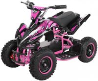 Elektro Quad Miniquad Kinder Racer 1000 Watt Pocket Kinderquad Pocketbike ATV (Schwarz/Pink)