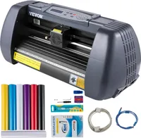 VEVOR 375 mm Vinyl Schneideplotter Papiereinzug, Folienplotter Drucker Vinyl Schneiden Set, Unterstützt DM/PL, HP/GL-Sprache, Abdeckfolie zum Malen und Ätzen, Scrapbook-Papiere PolyurethanVinyl schneiden