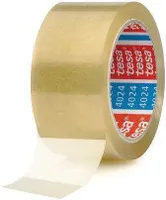 4 Rollen tesa 4024 PP Packband leise, 66 m x 75 mm, transparent