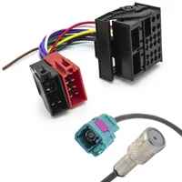 KFZ ISO Auto Radio Stecker Set auf offene lose Kabelenden Strom + 4 L