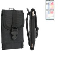 K-S-Trade Holster Handy Hülle kompatibel mit LG Electronics Velvet Holster Handytasche Gürtel Tasche Schutz Hülle Robust Outdoor schwarz