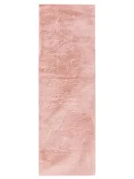 Fellteppich Furry Rosa 80x250 cm Wohnzimmer Läufer Rutschfest Waschbar Hochflor benuta Flauschig Plüsch Shaggy Weich
