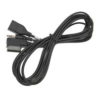 vhbw AUX USB Audio Y-Adapter Kabel KFZ Radio kompatibel mit Audi MMI 3G-System 2006+, A3, A4, A1, TT, Q5, Q7, A8, A5, A6 Auto, Autoradio