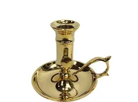 Kerzenleuchter, Biedermeier Nachtleuchter, Schiebeleuchter, Messing poliert