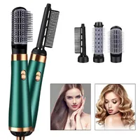 Lockenstab-Set, 3 in 1 automatischer Warmluftbürste, 3 austauschbare Stäbe, Stylingbürsten, Glätteisen, Einstellbare Temperatur, für Trocknen, Glätten