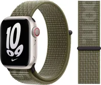 Original Apple Nike Sport Loop Armband 38/40/41mm MPHX3ZM/A Sequoia/Pure Platinum "Just do it"