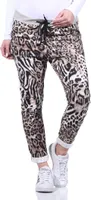 287 Mississhop Damen Hose Cargohose Blumen Sweatpants Jogginghose Baumwolle Freizeithose Boyfriend Tierprint 24