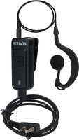 Retevis 2-pinová sluchátka s potlačením šumu, sluchátka Walkie-Talkie, rádiová sluchátka G-Form (1 kus)