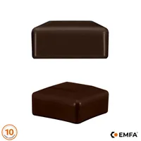 Pfostenkappe 7x7 cm Braun 10 Stück vierkant 70x70 mm Zaunpfahlkappe Kunststoff Zaunpfoste