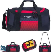 Sporttasche Elephant Hero Signature Tasche Sport Fitness Kindertasche Jungen Mädchen Nass- / Schuhfach 12867 Red Cube (Rot Schwarz)