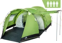 CampFeuer Zelt Super+ für 4 Personen | Grün | Tunnelzelt 3000 mm Wassersäule