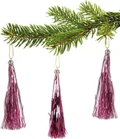 10 Lamettini Rosa Lametta Anhänger Weihnachtsanhänger