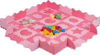 relaxdays 52-tlg. Puzzlematte mit Rand und Motiven