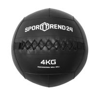 Sporttrend 24® Wall Ball 3-12kg in schwarz | Gewichtsball, Trainingsball, Gewicht, Ball, Bälle, Fitness (4kg)
