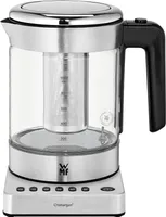 WMF Küchenminis 2 in 1 Vario Wasserkocher mit Temperatureinstellung, 1l, 1900 W, Teekocher Glas mit Teebeutelhalter und Sieb