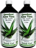 QueenRoyal Aloe Vera Trinkgel (2 Liter Sparpack) 99.55% Barbadensis Miller Blattgel unverdünnt KEIN Saft KEIN Konzentrat OHNE künstliche Vitamine.