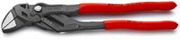KNIPEX 86 01 250 SB Zangenschlüssel Zange und Schraubenschlüssel in einem Werkzeug mit rutschhemmendem Kunststoff überzogen grau atramentiert 250 mm (SB-Karte/Blister)