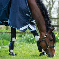 Horseware Irsko Outdoordecke 0g Amigo Bravo 12 Turn Out Lite w/la Navy / White 140 (6'3)